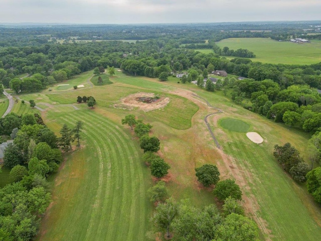 drone / aerial view with a rural view