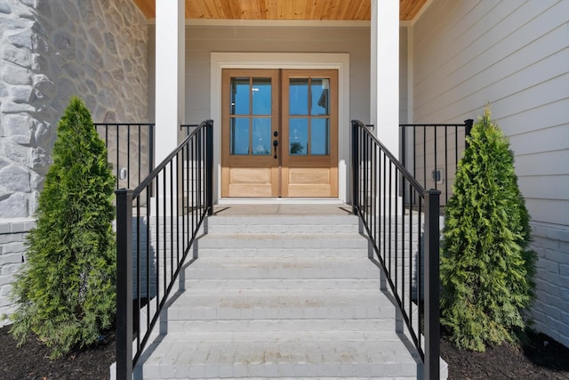 6816 Springwater St, Smyrna, TN 37167 - doorway to property with french doors and a porch