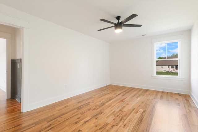 6816 Springwater St, Smyrna, TN 37167 - unfurnished room featuring light wood finished floors, baseboards, and ceiling fan