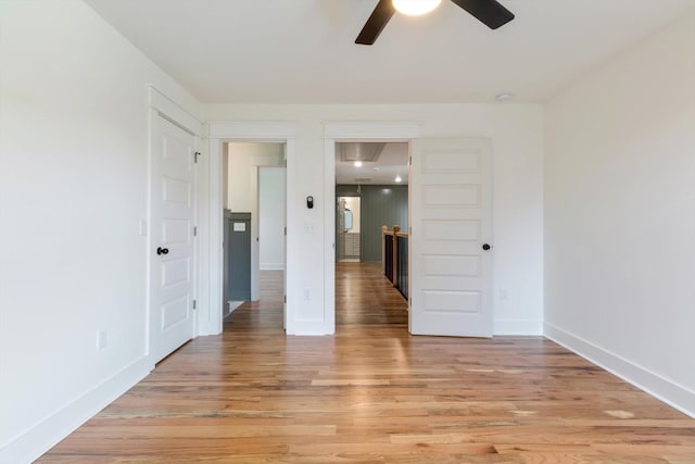 6816 Springwater St, Smyrna, TN 37167 - unfurnished bedroom with light wood finished floors, baseboards, and ceiling fan