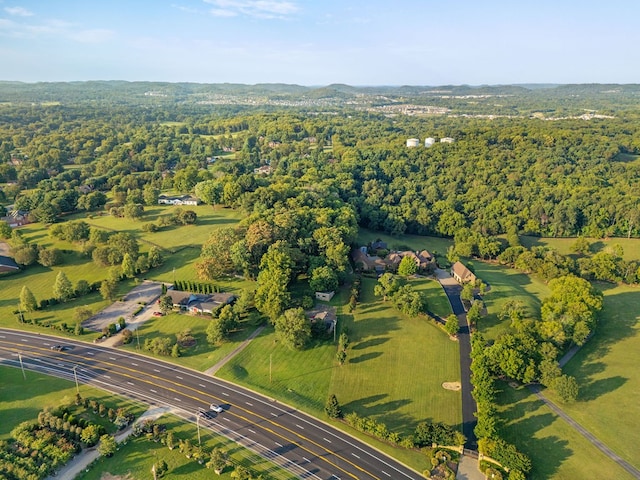 drone / aerial view featuring a rural view