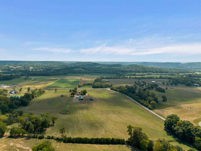 bird's eye view featuring a rural view