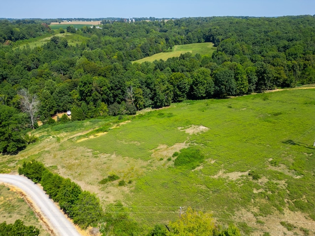 drone / aerial view with a rural view