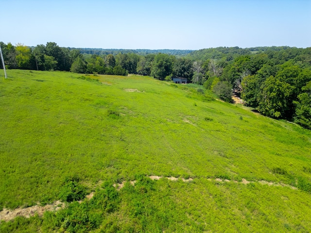 birds eye view of property featuring a rural view