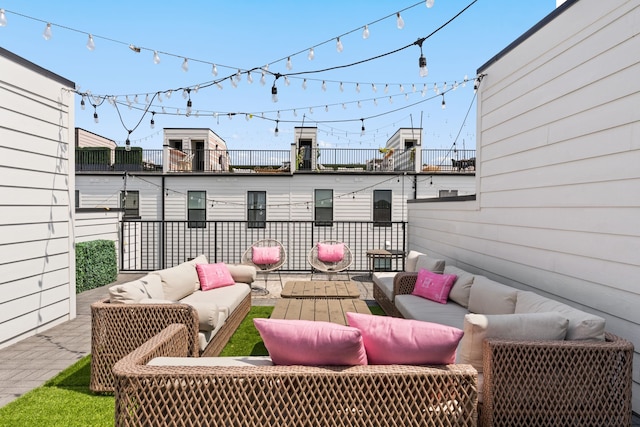 view of patio with an outdoor living space