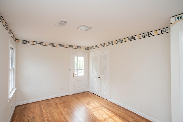 interior space featuring hardwood / wood-style floors