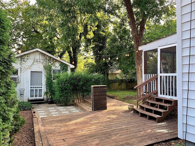 view of wooden terrace