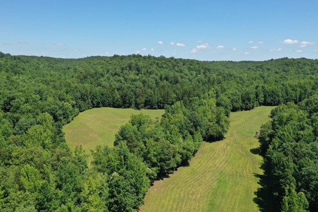 aerial view with a rural view