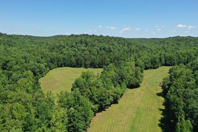 birds eye view of property featuring a rural view