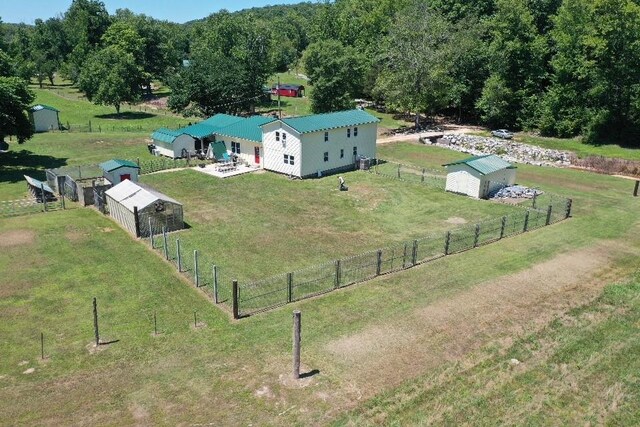 bird's eye view featuring a rural view