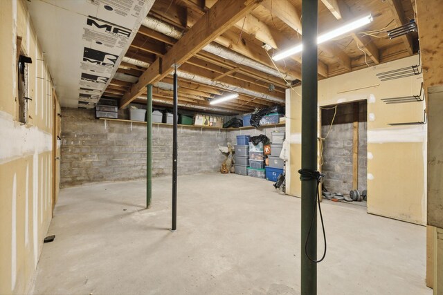 view of basement