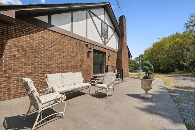 view of patio with an outdoor living space