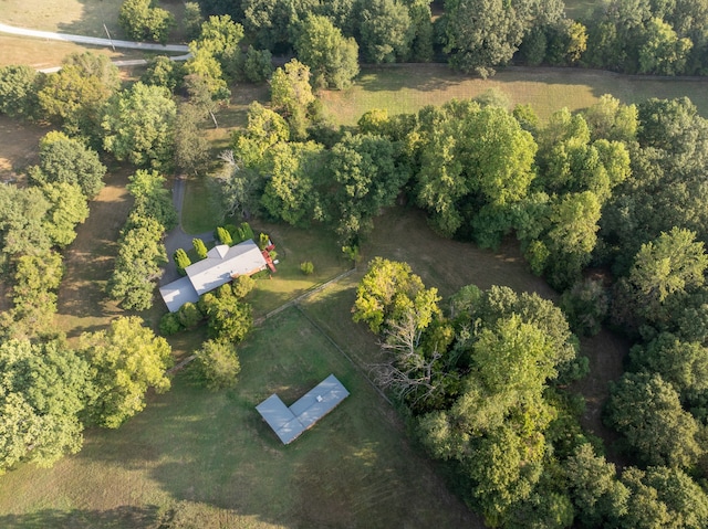 bird's eye view featuring a rural view