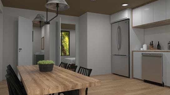 0 Wet Mill Creek Rd, Celina, TN 38551 - dining room with light wood-style flooring and recessed lighting