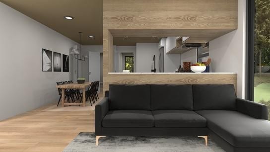 living room featuring light wood-type flooring