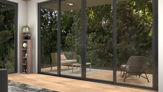 doorway featuring hardwood / wood-style flooring