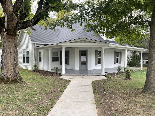 view of front of home with covered porch