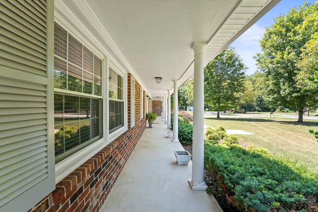 view of patio / terrace with a porch