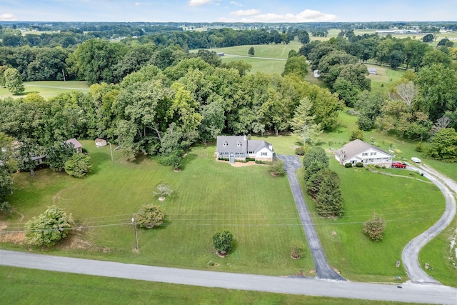 bird's eye view featuring a rural view