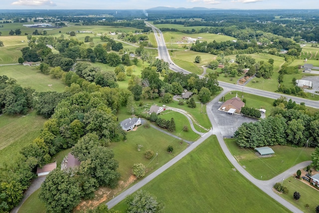 aerial view featuring a rural view