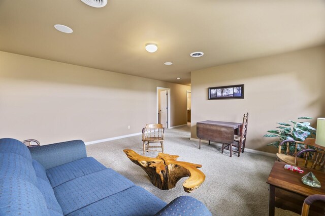 view of carpeted living room