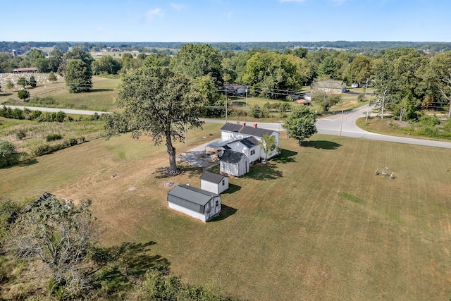 bird's eye view with a rural view