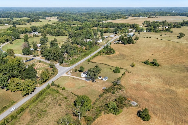 drone / aerial view featuring a rural view