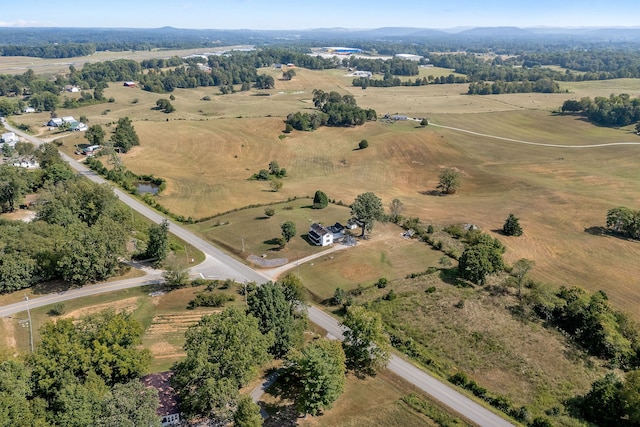 aerial view with a rural view