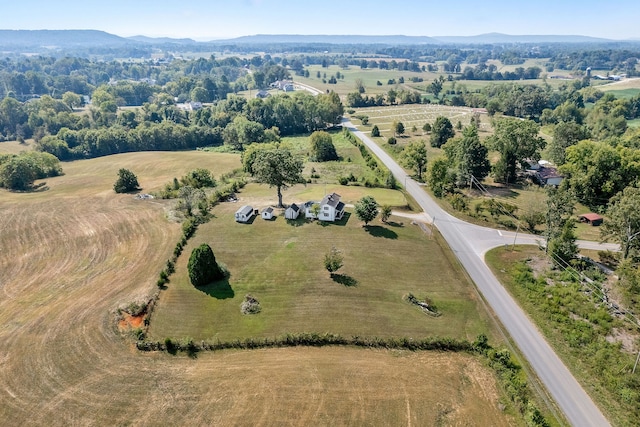 bird's eye view featuring a rural view