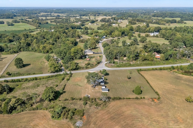 bird's eye view with a rural view