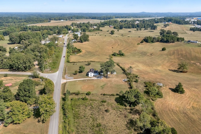 bird's eye view with a rural view