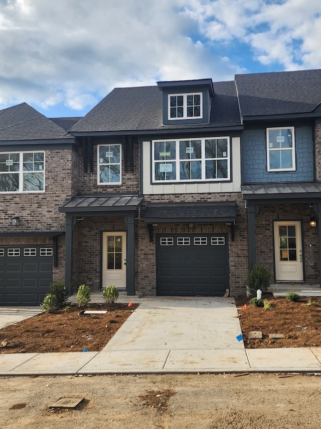 view of property featuring a garage