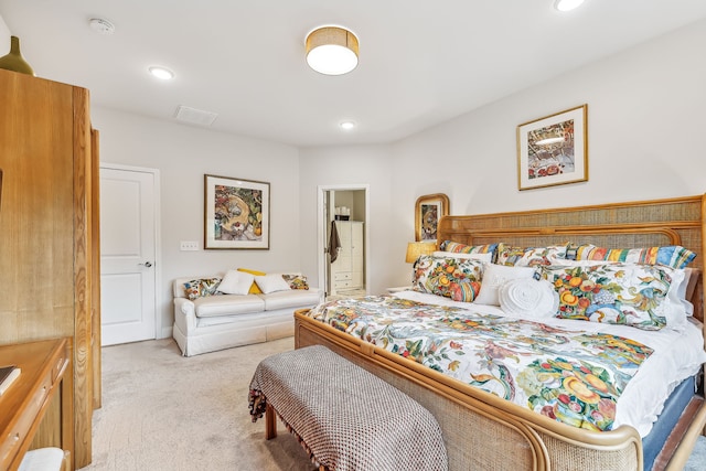 view of carpeted bedroom