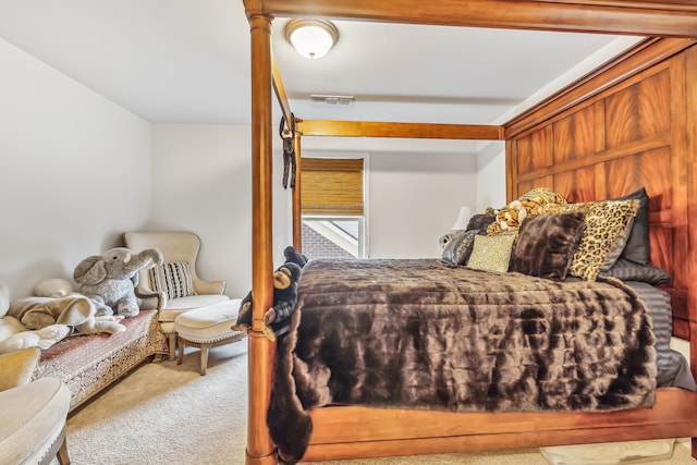 bedroom featuring carpet flooring