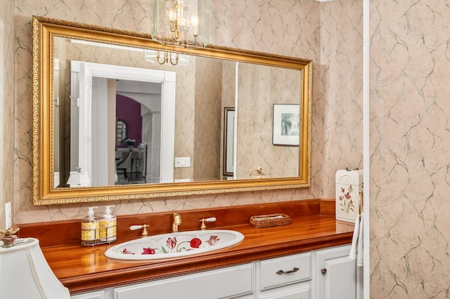 bathroom featuring vanity