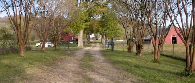 view of road with driveway and a gated entry