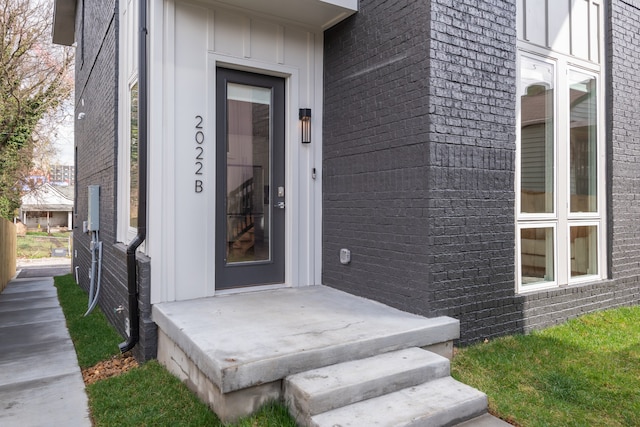 view of doorway to property