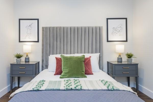 bedroom featuring dark wood-type flooring