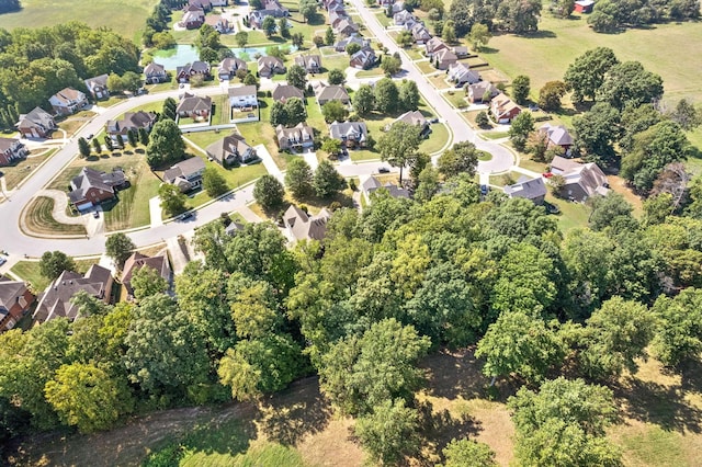 aerial view with a residential view