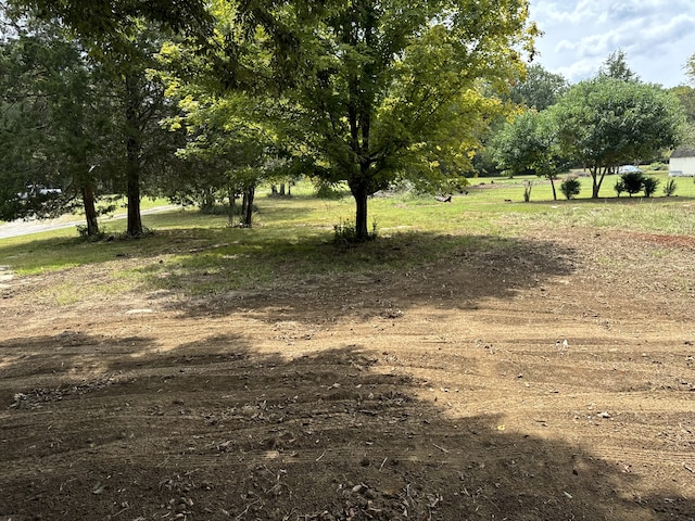 view of yard with a rural view