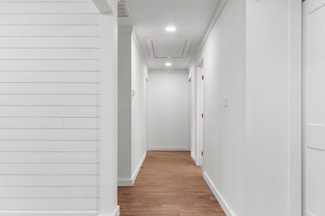 hall featuring hardwood / wood-style flooring