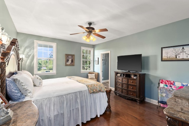 4584 S Mill Ln, Cross Plains, TN 37049 - bedroom featuring wood finished floors and ceiling fan