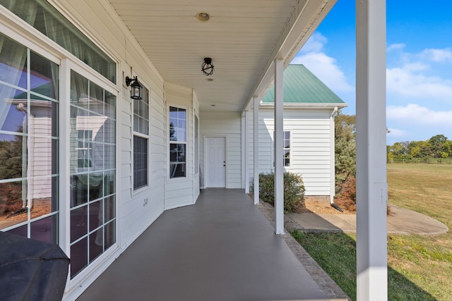 view of patio / terrace featuring covered porch