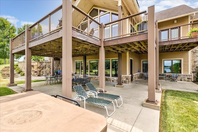 view of patio / terrace with a deck