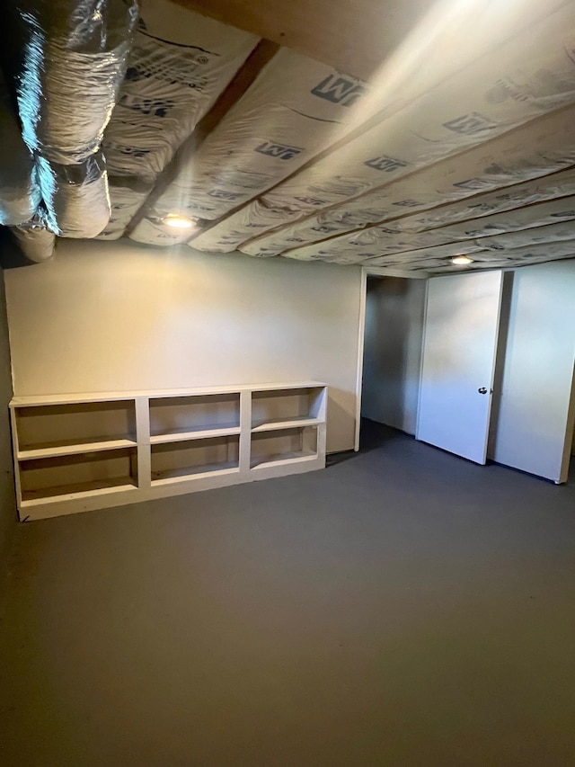 view of basement