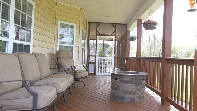 view of sunroom