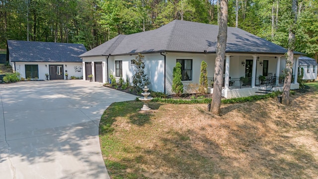 view of front of property with covered porch