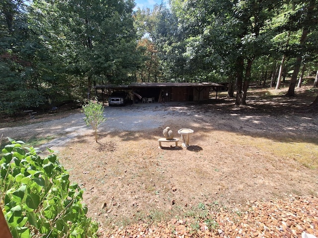 450 Pinson Ln, Big Sandy, TN 38221 - view of yard with a detached carport and dirt driveway