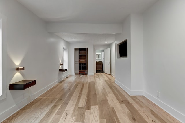 hallway featuring light hardwood / wood-style floors