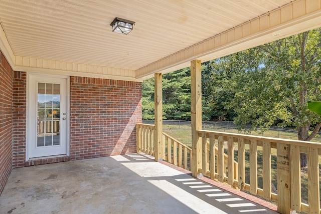 view of patio featuring covered porch